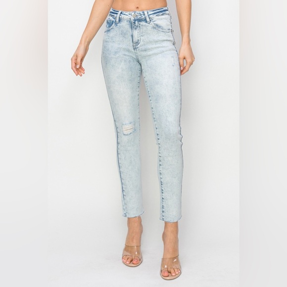 Risen Full Size High Rise Distressed Skinny Jeans - Picture 7 of 8